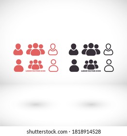 Businessman vector icon style many linear people.