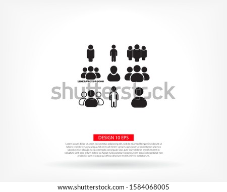 Businessman vector icon style many linear people.