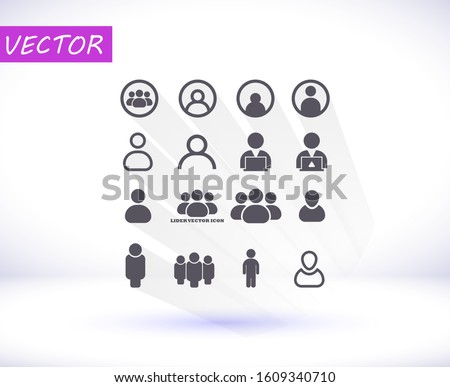 Businessman vector icon style many linear people.