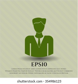 Businessman vector icon or symbol