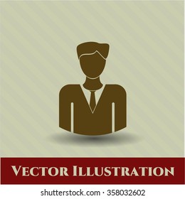 Businessman vector icon or symbol