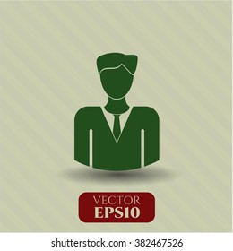 Icono o símbolo de vector de Businessman