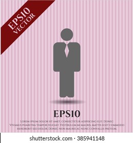 Icono o símbolo de vector de Businessman