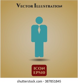 Businessman vector icon or symbol