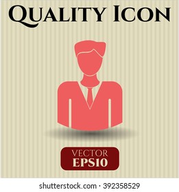 Icono o símbolo de vector de Businessman