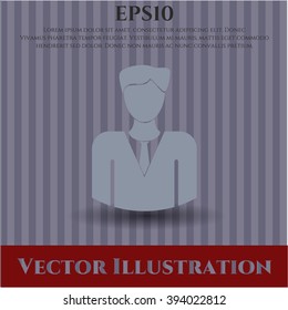 Icono o símbolo de vector de Businessman