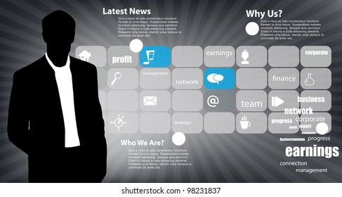 Businessman. Vector illustration