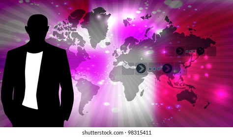 Businessman. Vector illustration