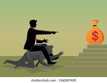 businessman vector illustration, competition in the business world theme