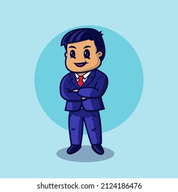 Ilustración de vectores de negocios con estilo lindo para afiches, diseños web, etc.