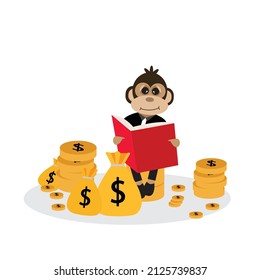 businessman vector illustration design suitable for corrupt corporate entrepreneur emblem