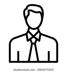 Businessman Vector Line Icon Design