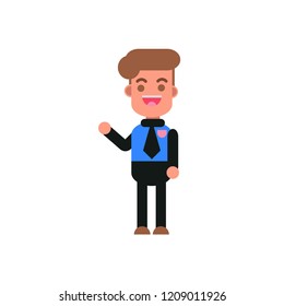 A businessman vector on white background