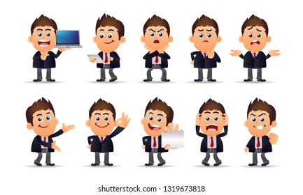 Businessman vector set