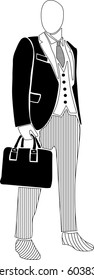 Businessman vector silhouette