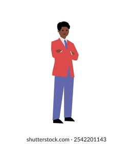 Businessman. Vector simple color flat illustration. 