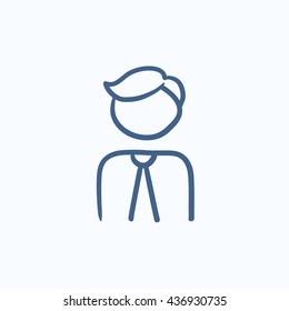 Businessman vector sketch icon isolated on background. Hand drawn Businessman icon. Businessman sketch icon for infographic, website or app.