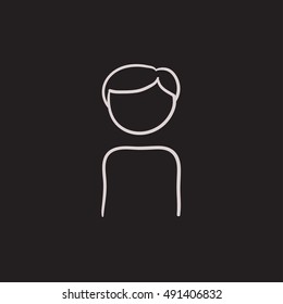 Icono de boceto vectorial Businessman aislado en el fondo. Icono de Businessman dibujado mano. Icono de boceto de hombre de negocios para infografía, sitio web o aplicación.