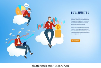 Businessman vector, startup businessman do presentation of board best idea and solution of project problems, teamwork and increase in profits. For business website or app slider flat style
