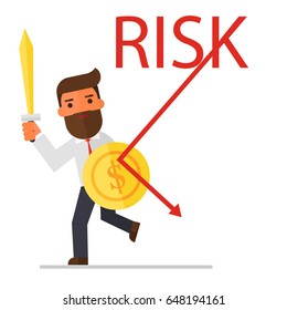 Businessman vector stop to risk