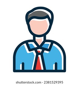 Businessman Vector Thick Line Filled Dark Colors Icons For Personal And Commercial Use.
