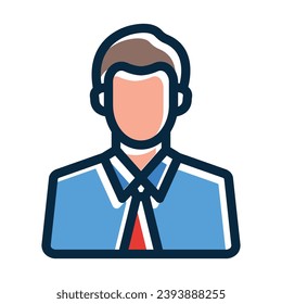 La Línea Espesa Del Vector Empresarial Llenó Iconos De Colores Oscuros Para Uso Personal Y Comercial.
