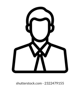 Businessman Vector Thick Line Icon For Personal And Commercial Use.
