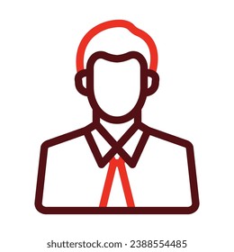 Businessman Vector Thick Line Two Color Icons For Personal And Commercial Use.
