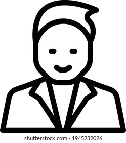 businessman vector thin line icon