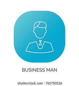 businessman vector thin line icon