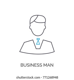 businessman vector thin line icon