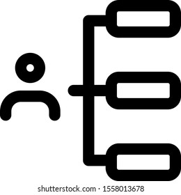 Businessman vertical hierarchy layout flow chart diagram