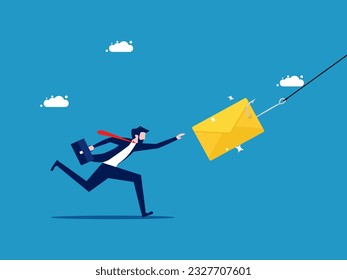 Businessman is a victim of information and news. fraudulent information 