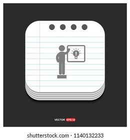 Businessman victory graph Icon - Free vector icon