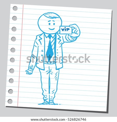 Businessman with vip card