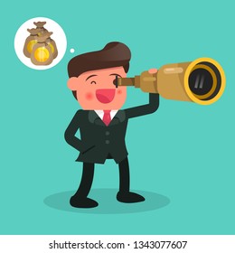 Businessman vision concept.