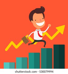 Business growth moving forward company recover stock vector royalty
