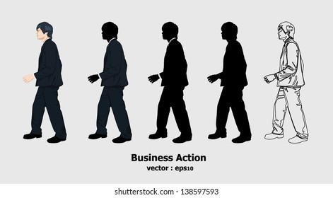 Businessman walking collection