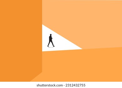 Businessman walking. Concept of success, goal, motivation, growth, problems, hard work. Concept of ambitions, growth, opportunity, motivation