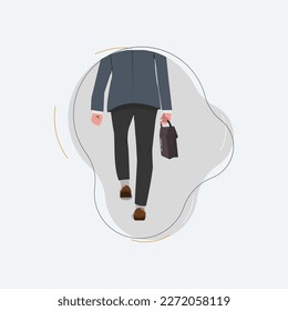 Geschäftsmann-Walking-Design, Vektorgrafik