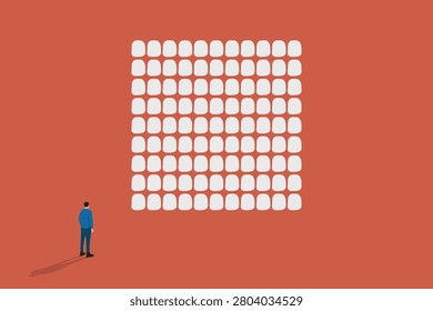 Businessman walking forward. concept of hard work, trial and error, determination, overcoming professional failure