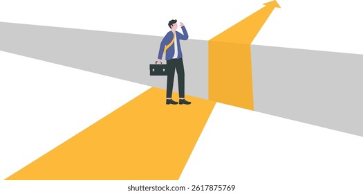 empresário caminhando para frente sucesso .

