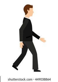 businessman walking  isolated icon design, vector illustration  graphic 