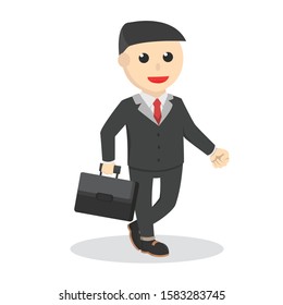 businessman walking to office design