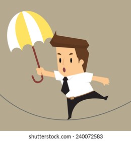 businessman walking risk.vector