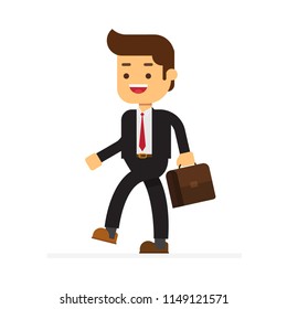 businessman walking for target