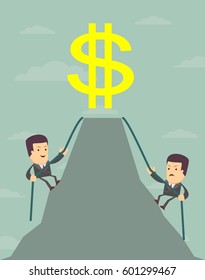 Businessman is wants to get the prize , Successful man , Business concept - vector illustration