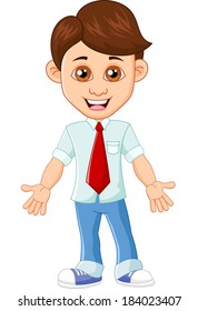 Businessman waving hand