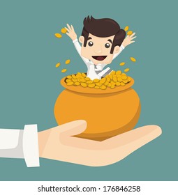 Businessman wealth , eps10 vector format