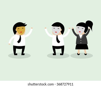Businessman wear mask for business discussion.